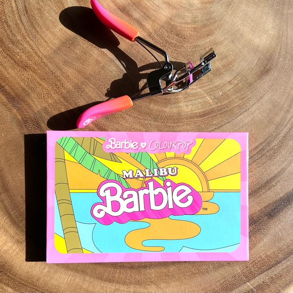 Malibu Barbie x Colourpop Palette Plus Barbie x Skinnydip Eyelash Curler